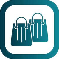 Shopping Bag Glyph Gradient Round Corner Icon vector