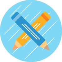 Pencil Flat Blue Circle Icon vector