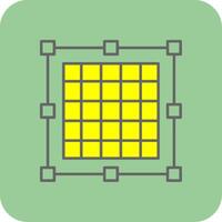Grid Filled Yellow Icon vector