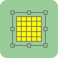 Grid Filled Yellow Icon vector