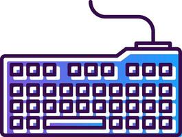 Keyboard Gradient Filled Icon vector