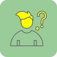 Question Filled Yellow Icon vector