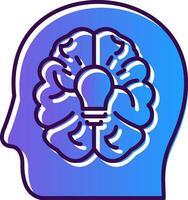 Brain Gradient Filled Icon vector