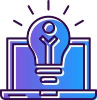 Idea Gradient Filled Icon vector