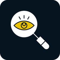 Observation Glyph Two Color Icon vector