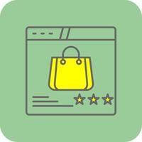 Shop Filled Yellow Icon vector