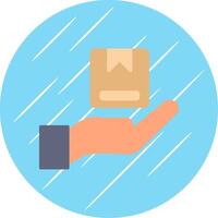 Delivery Flat Blue Circle Icon vector