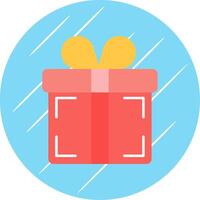 Gift Flat Blue Circle Icon vector