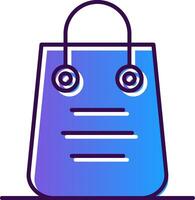 Shopping Bag Gradient Filled Icon vector