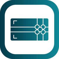 Gift Card Glyph Gradient Round Corner Icon vector