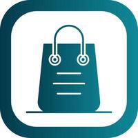 Shopping Bag Glyph Gradient Round Corner Icon vector