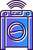 Smart Washing Machine Gradient Filled Icon vector