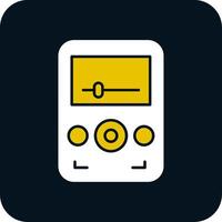 Audio Player Glyph Two Color Icon vector