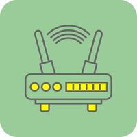 Wifi Filled Yellow Icon vector