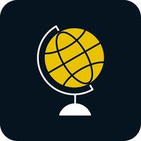 Globe Glyph Two Color Icon vector