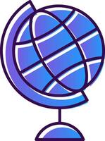 globo degradado lleno icono vector