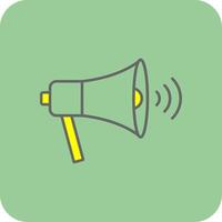 Megaphone Filled Yellow Icon vector