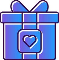 Gift Gradient Filled Icon vector