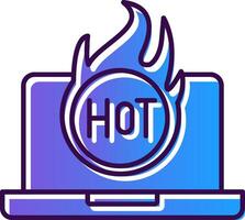 Hot Gradient Filled Icon vector