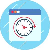 Routine Flat Blue Circle Icon vector