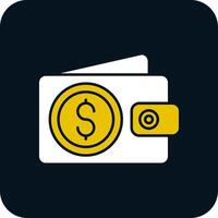 Wallet Glyph Two Color Icon vector