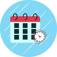 Schedule Flat Blue Circle Icon vector