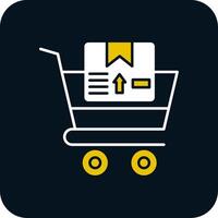 Shopping Cart Glyph Two Color Icon vector