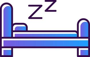 Bed Gradient Filled Icon vector