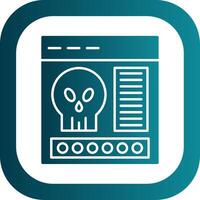 Malware Glyph Gradient Round Corner Icon vector