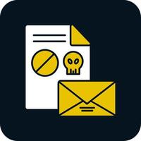 Spam Glyph Two Color Icon vector