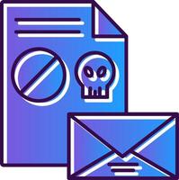 Spam Gradient Filled Icon vector