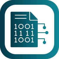 Encryption Data Glyph Gradient Round Corner Icon vector