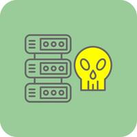 Hacking Filled Yellow Icon vector