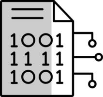 cifrado datos lleno medio cortar icono vector