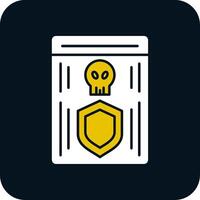 Shield Glyph Two Color Icon vector