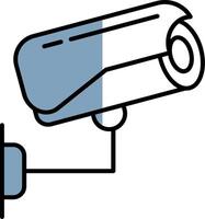 Security Camera Filled Half Cut Icon vector