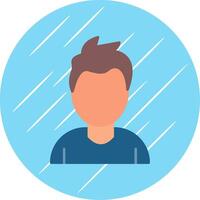 User Flat Blue Circle Icon vector