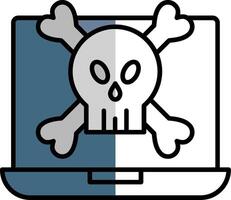 malware lleno medio cortar icono vector