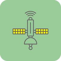 Satellite Filled Yellow Icon vector