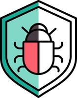 Antivirus Filled Half Cut Icon vector