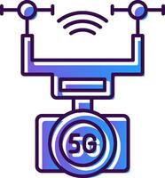 Smart Drone Gradient Filled Icon vector
