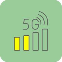 Signal Status Filled Yellow Icon vector