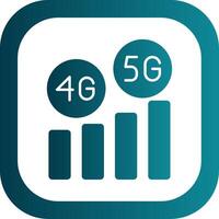 High Speed Glyph Gradient Round Corner Icon vector