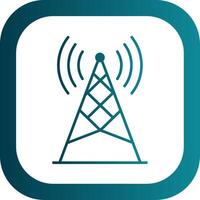 Antenna Glyph Gradient Round Corner Icon vector