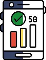 Good Signal Filled Half Cut Icon vector