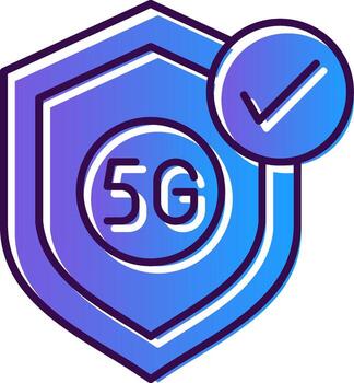 Secure Gradient Filled Icon vector