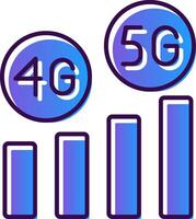 High Speed Gradient Filled Icon vector