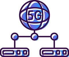 Network Server Gradient Filled Icon vector