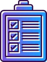 Checklist Gradient Filled Icon vector