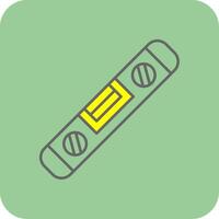 Spirit Level Filled Yellow Icon vector